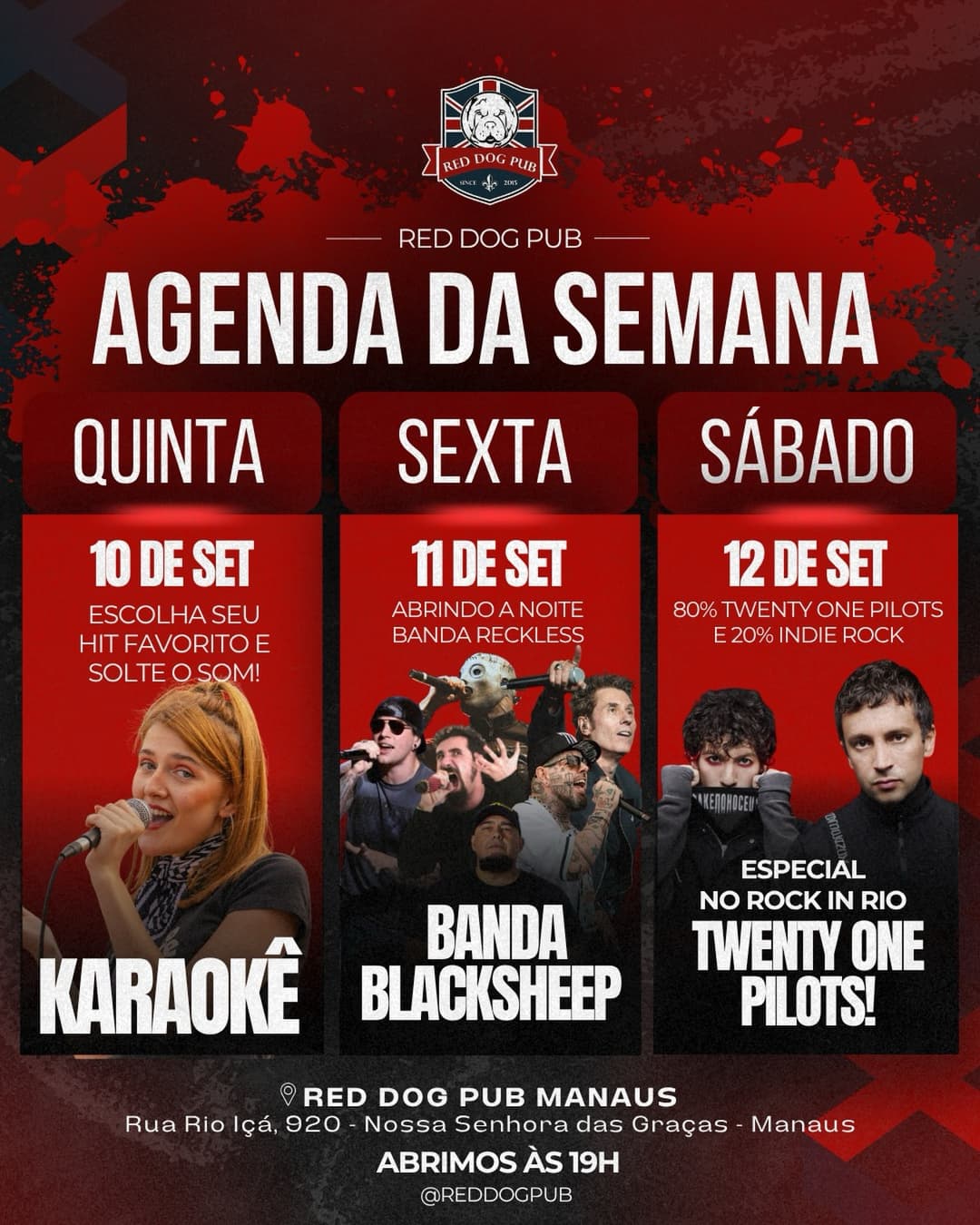 Flyer de Reckless e Black Sheep