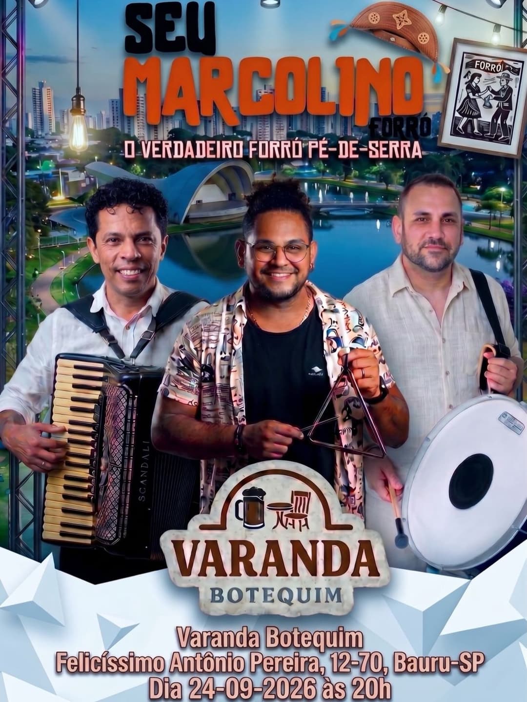 Flyer de Seu Marcolino Forró