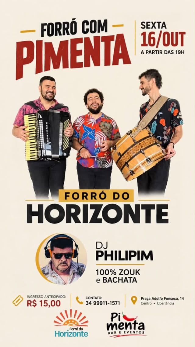 Flyer de Forró com Pimenta