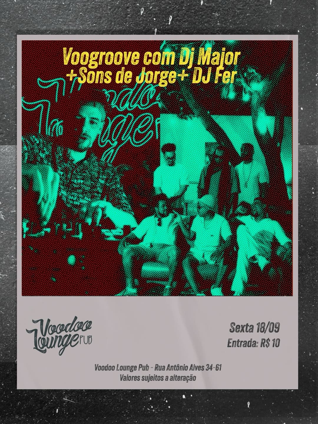 Flyer de Banda Sons de Jorge, Majorbboy e Ferolicarvalho