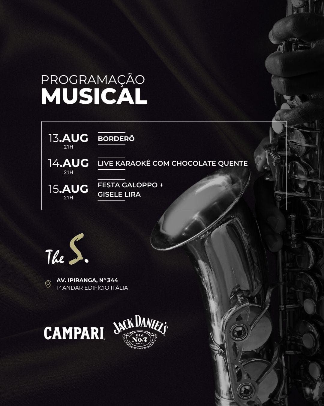 Flyer de Festa Galoppo Ferragosto al Bianco, Gisele Lira e Why Groove?