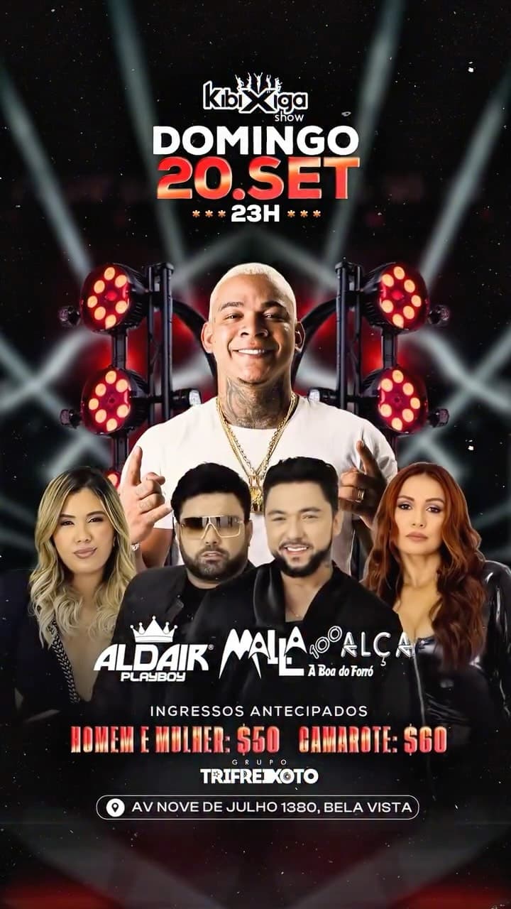 Flyer de Aldair Playboy e Mala 100 Alça