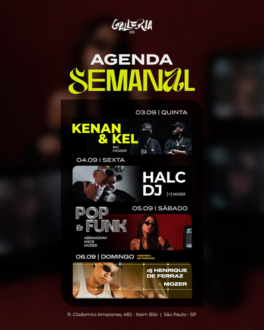 Flyer de Kenan e Kel DJs, ric.ramos e djmozer
