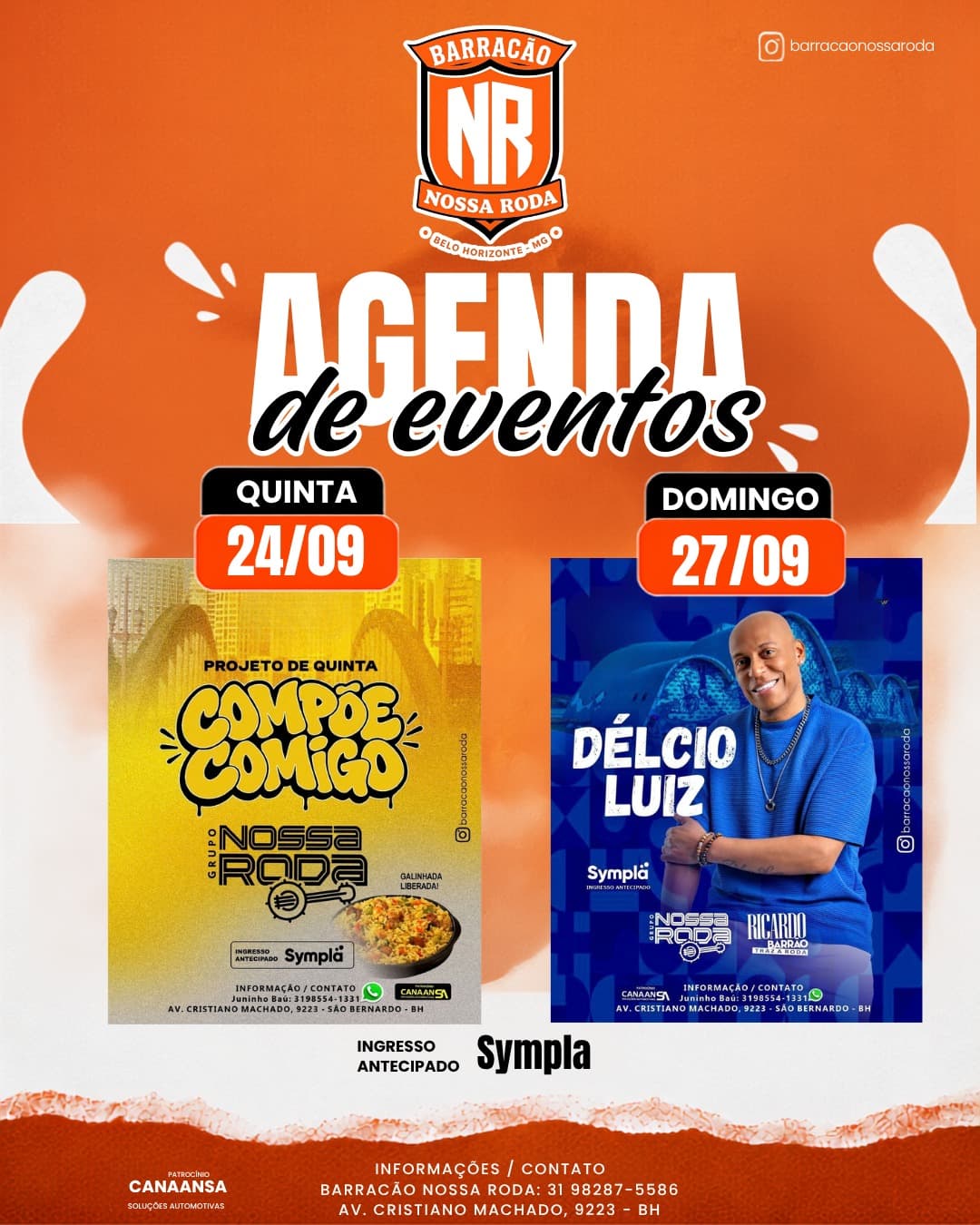 Flyer de Grupo Nossa Roda