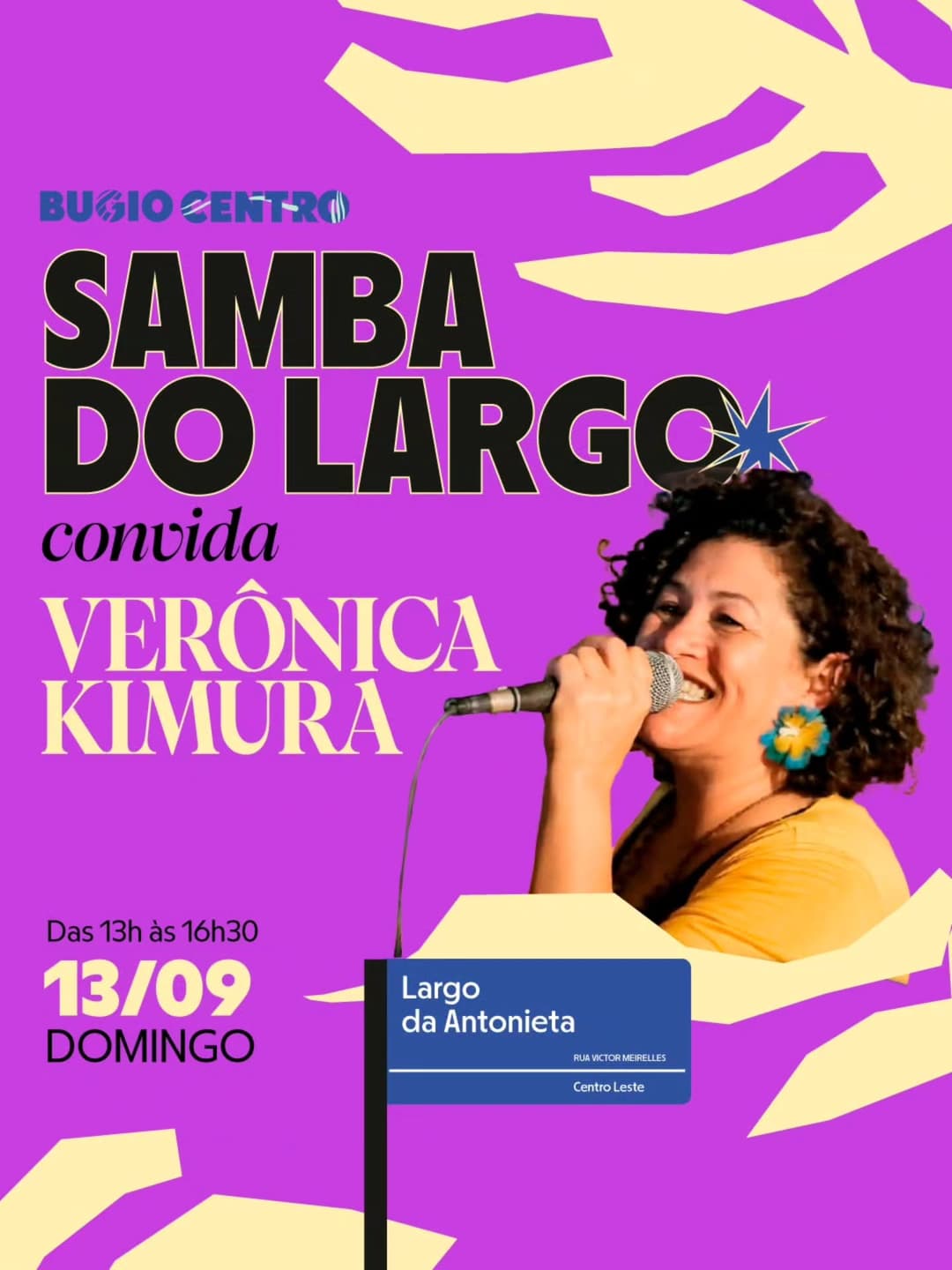 Flyer de Samba do Largo e Verônica Kimura