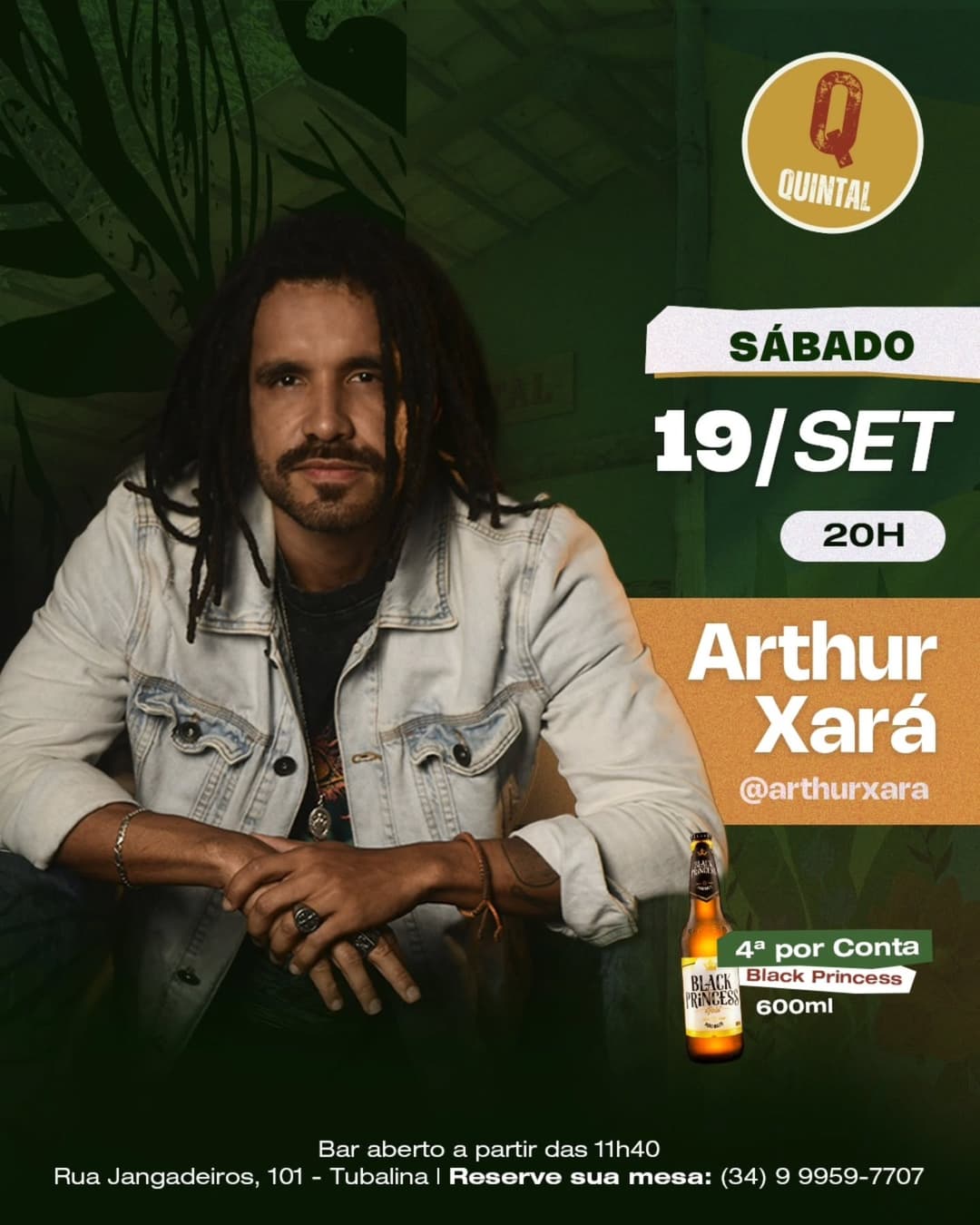 Flyer de Arthur Xará