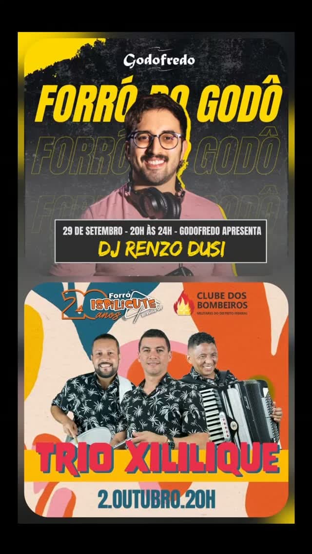 Flyer de Forró do Godô e DJ Renzo Dusi