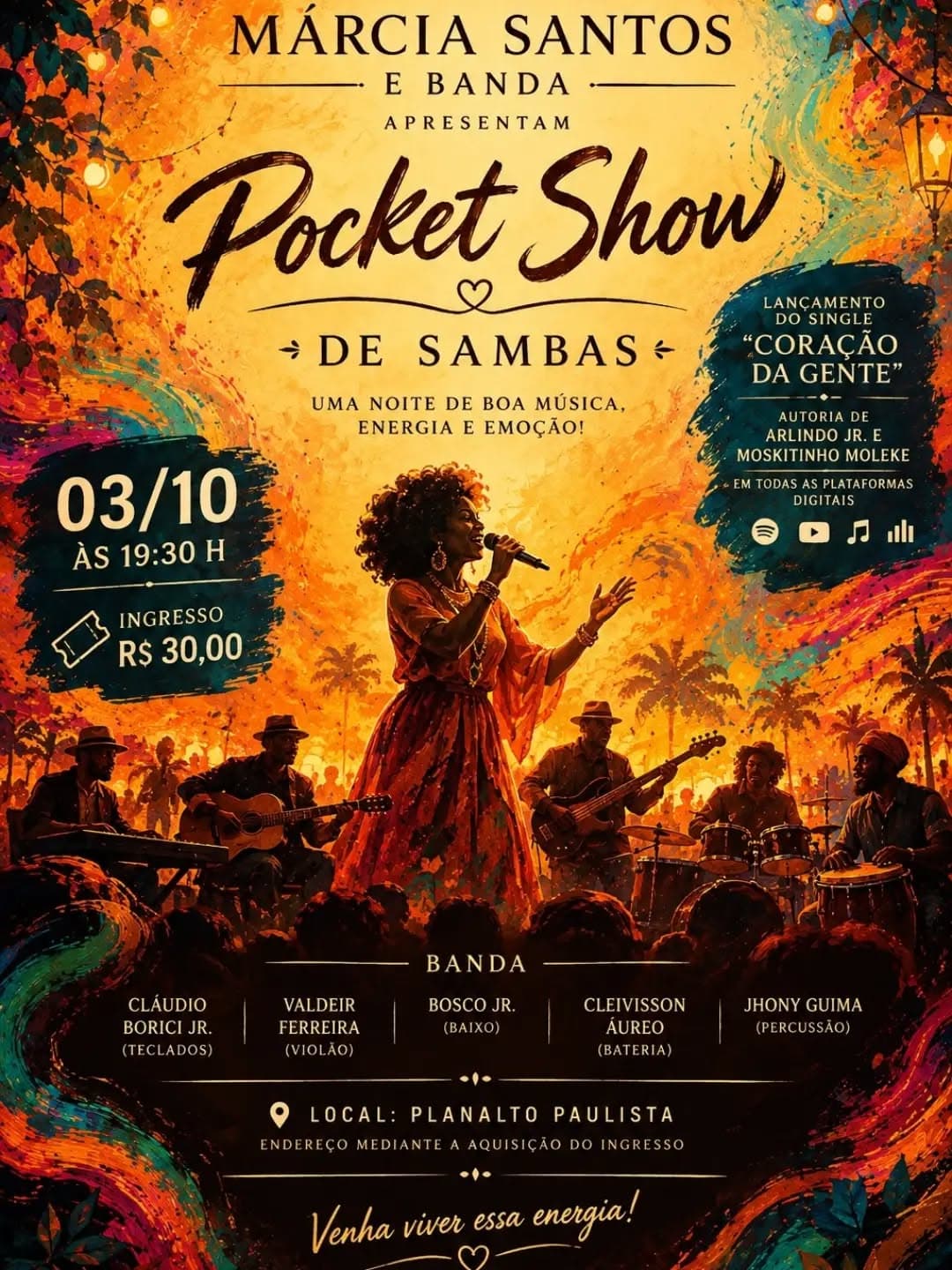 Flyer de Marcia Santos