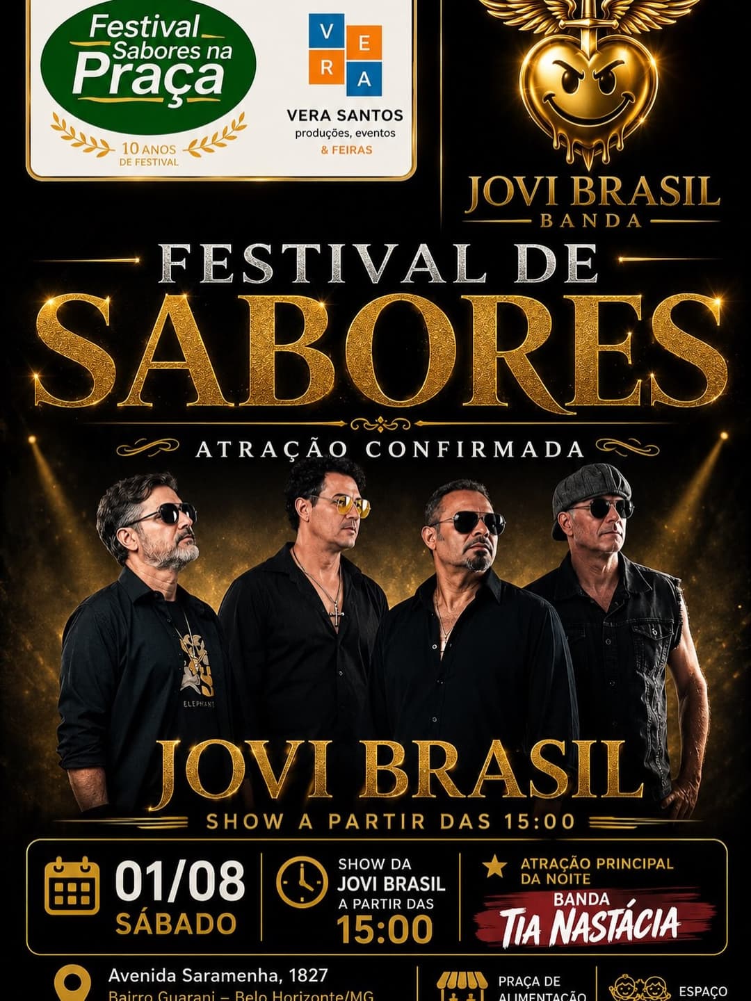 Flyer de Jovibrasil Banda, Banda Disco Velho e mais 3 artistas