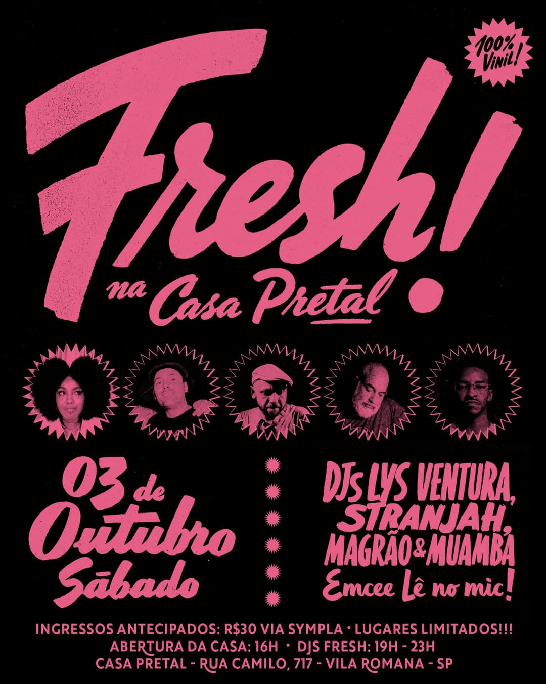 Flyer de Ricardo H Fernandes, Emcee Lê e mais 4 artistas