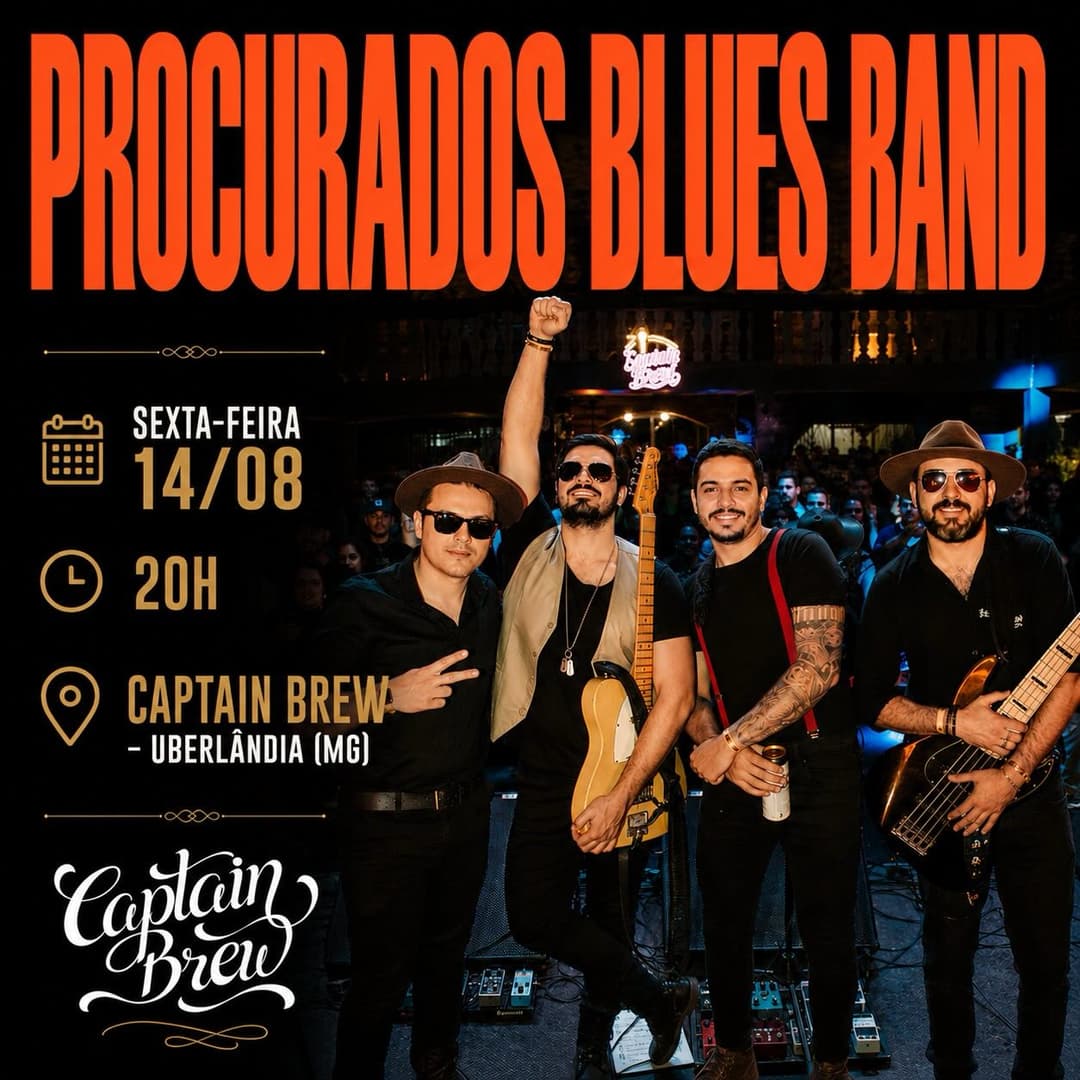 Flyer de Procurados Blues Band