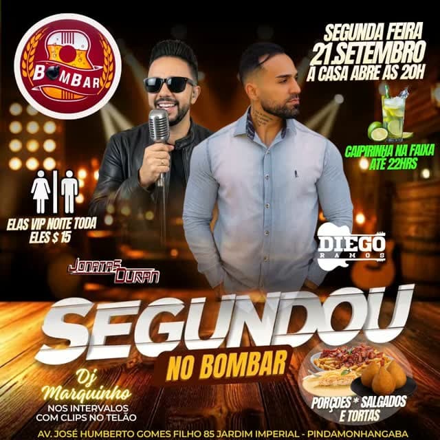 Flyer de Jonatas Duran, Diego Ramos e DJ Marquinho