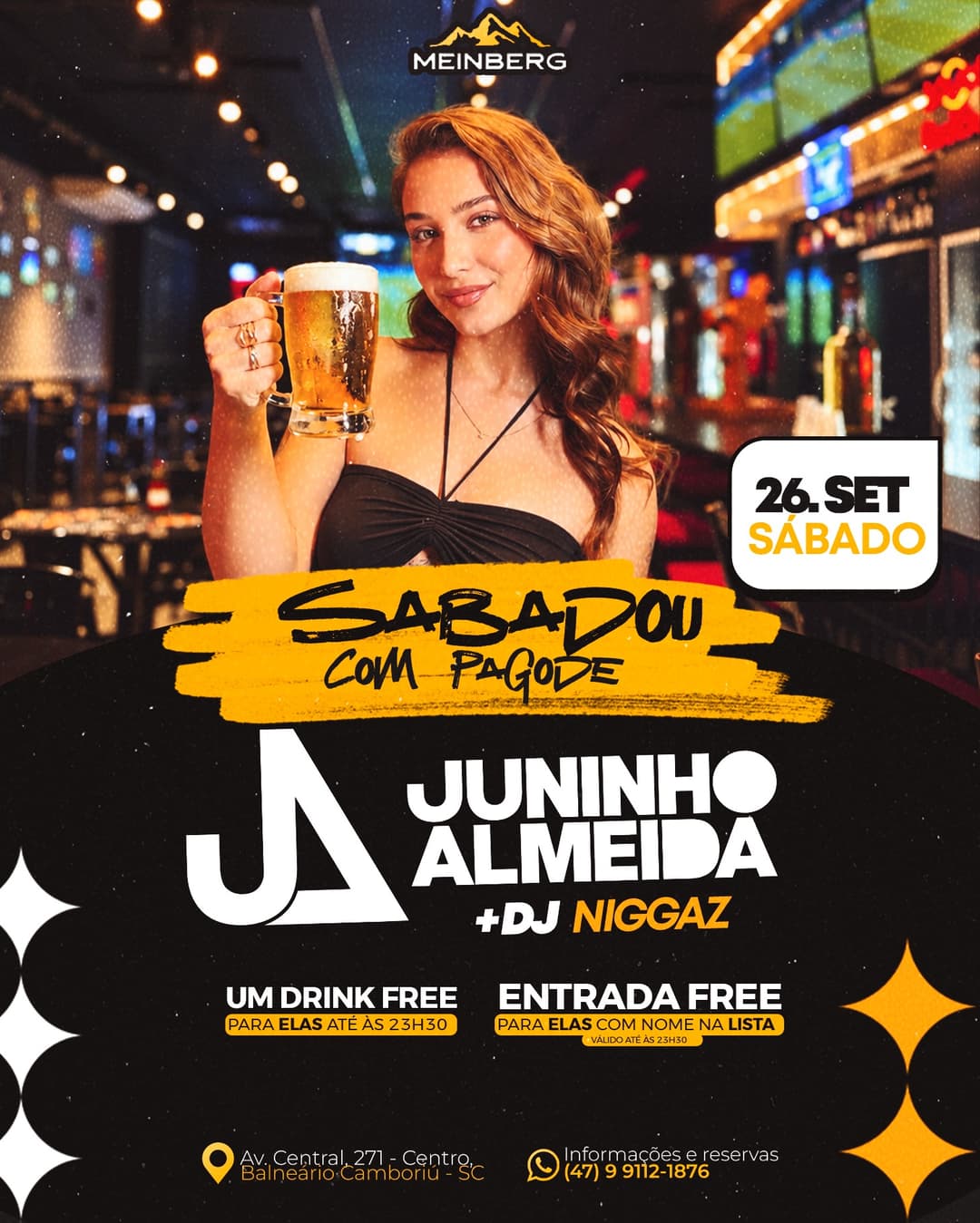 Flyer de Juninho Almeida e DJ Niggaz