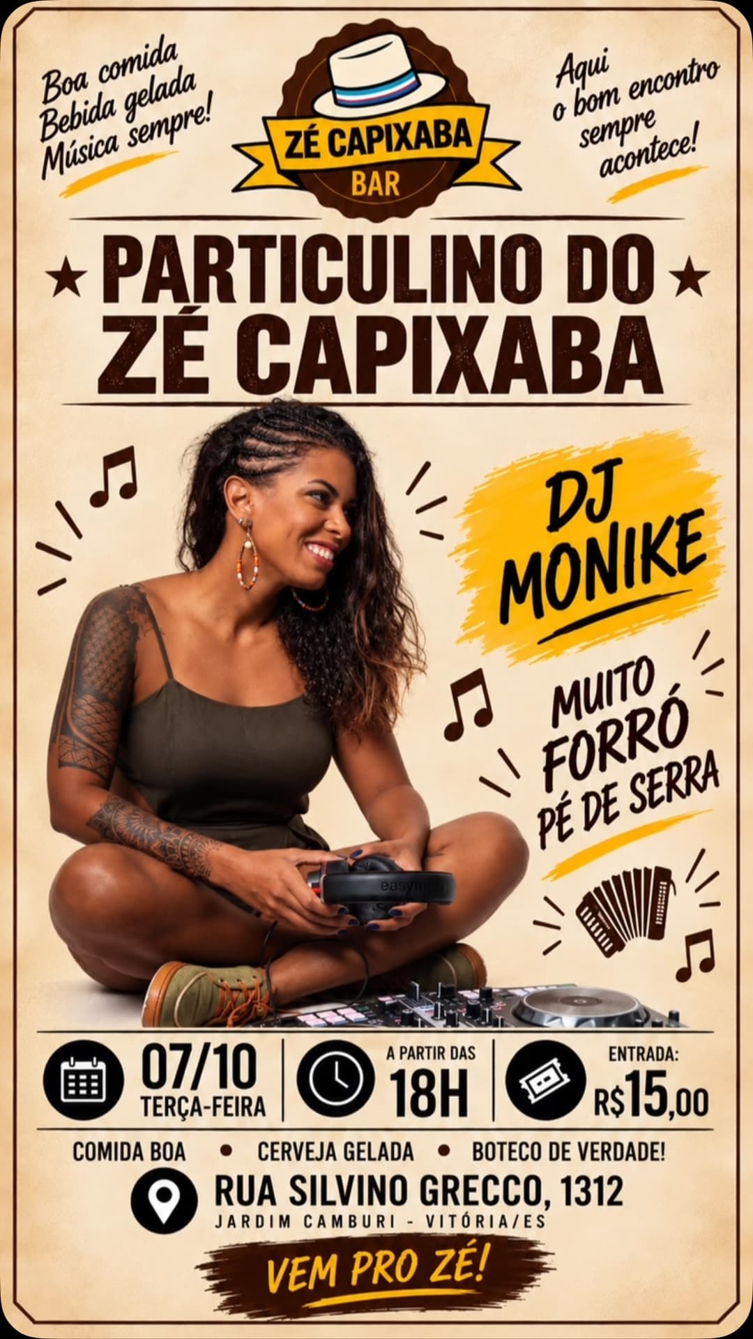 Flyer de DJ Monike