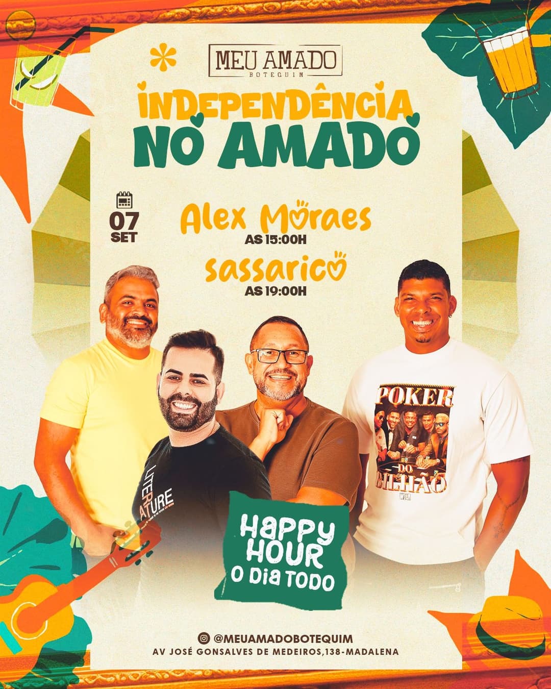 Flyer de Alex Moraes e Sassarico