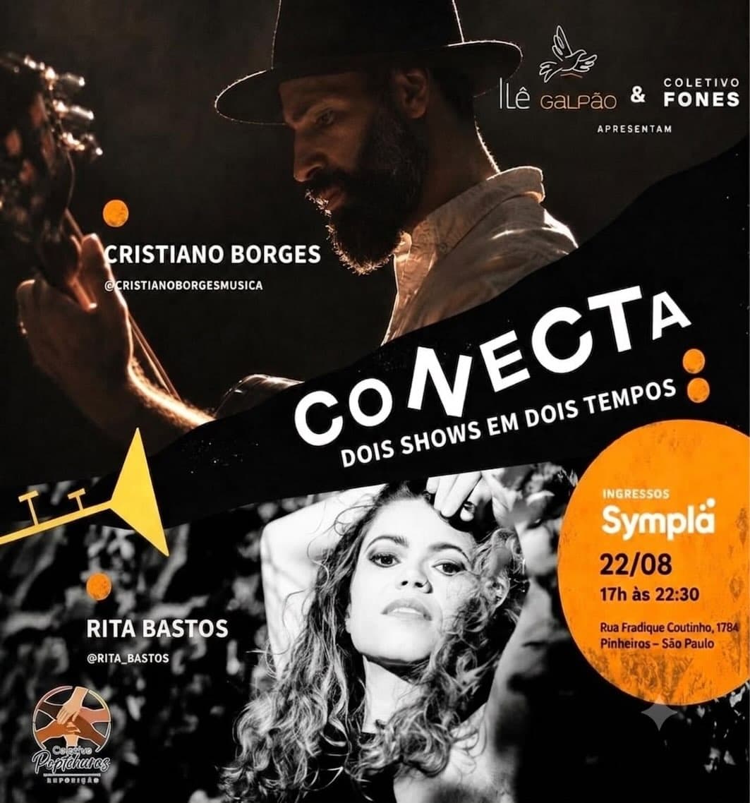 Flyer de Rita Bastos e Cristiano Borges