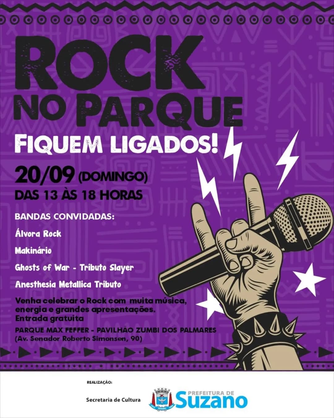 Flyer de Anesthesia, Ghosts of War, Alvorarock e Banda Makinario