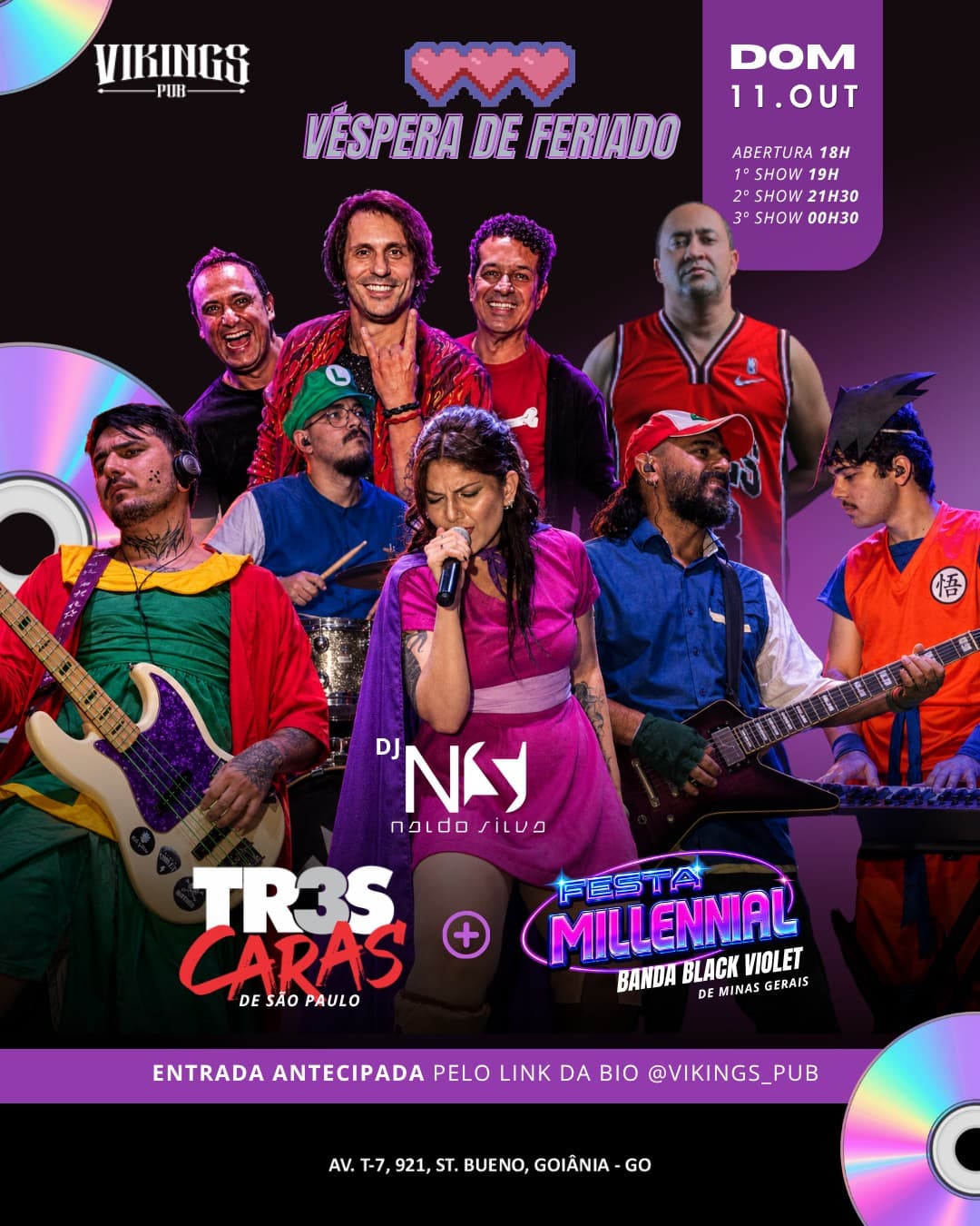 Flyer de Naldo Silva DJ Ofc, Black Violet Banda e mais 1 artista