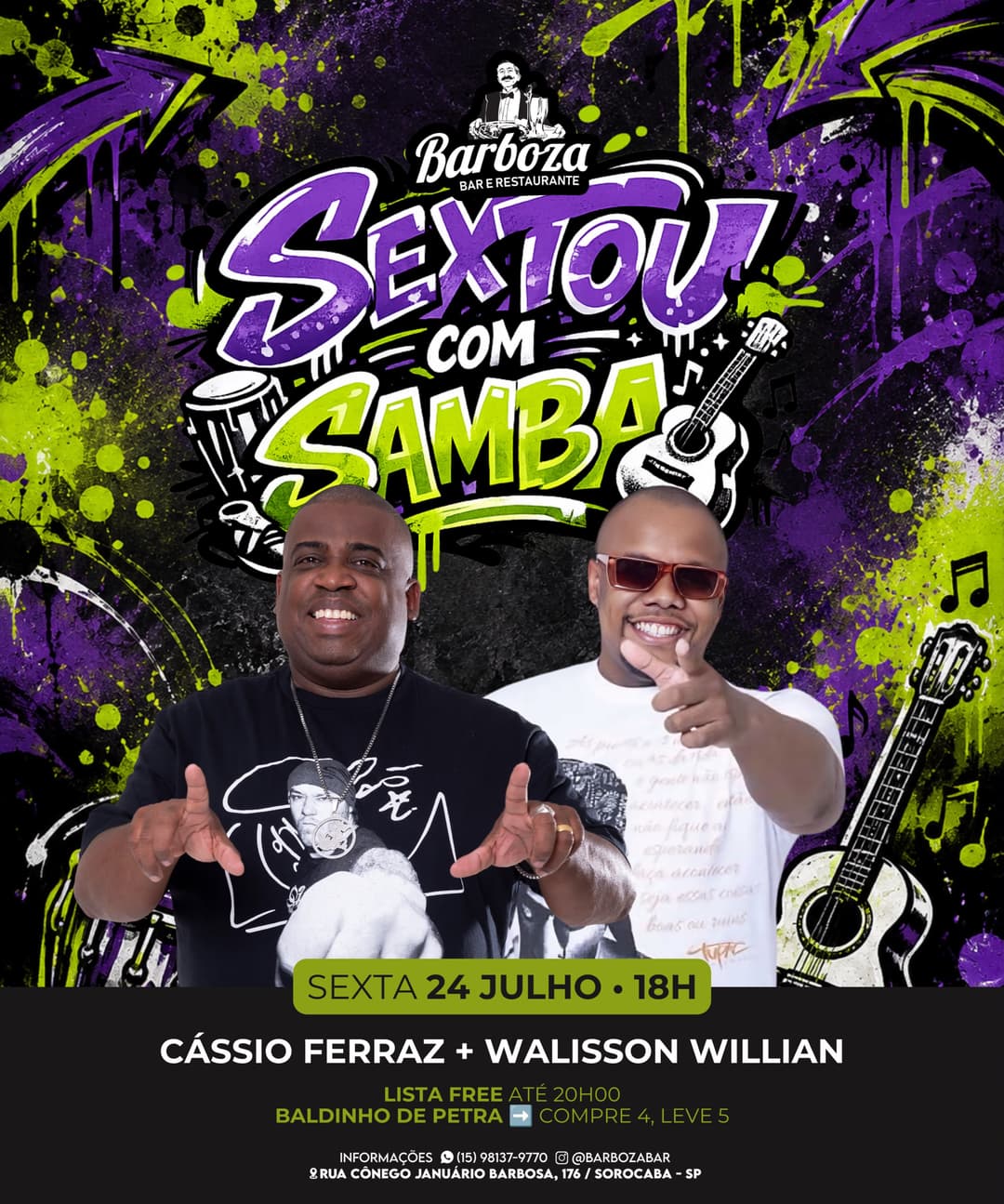 Flyer de Cássio Ferraz e Walisson Willian