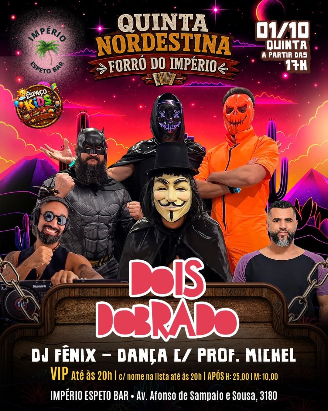Flyer de Dois Dobrado e DJ Fenix