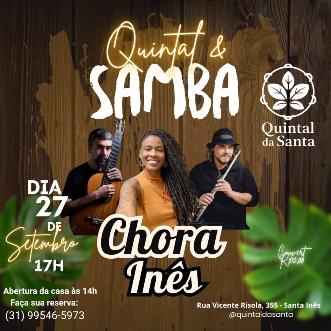 Flyer de Chora Inês