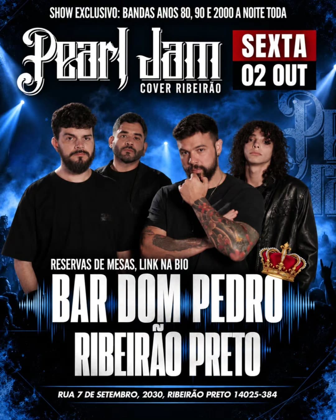 Flyer de Pearl Jam Cover Ribeirão