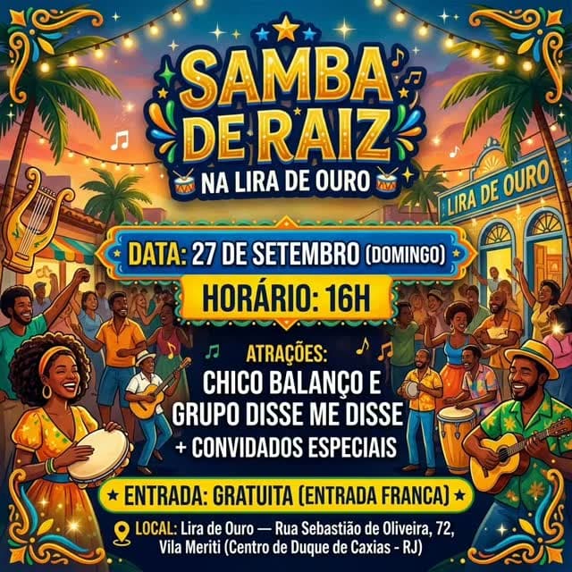 Flyer de Chico Balanço e Grupo Disse Me Disse