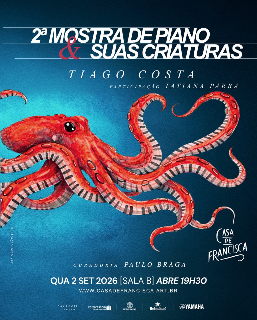 Flyer de Tiago Costa e Tatiana Parra