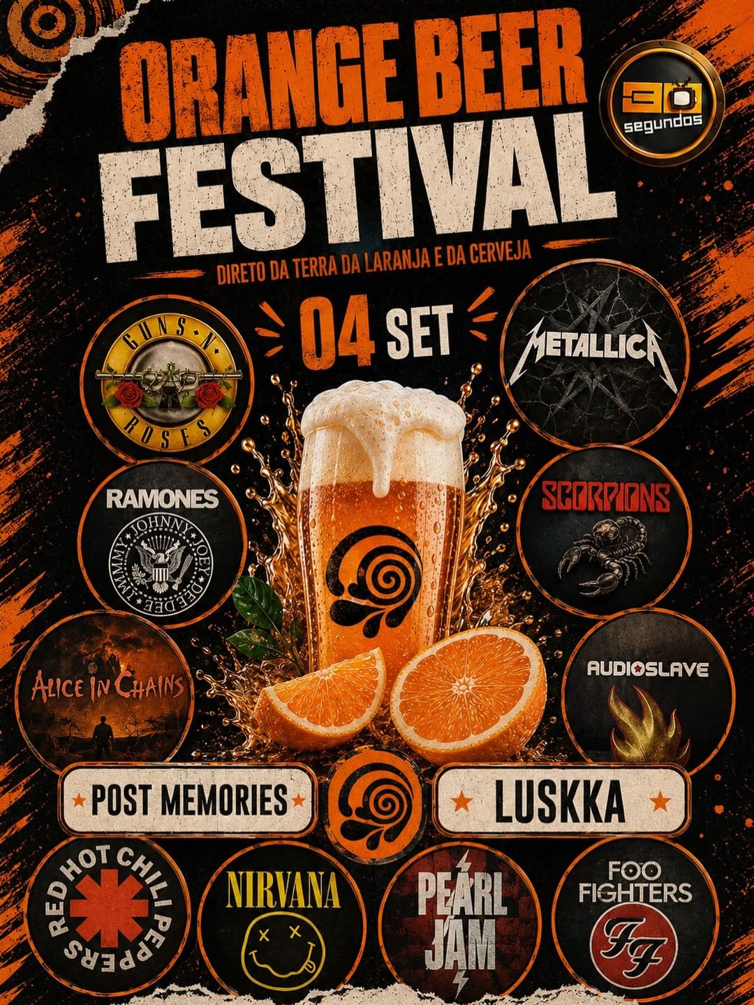 Flyer de Post Memories e Luskka