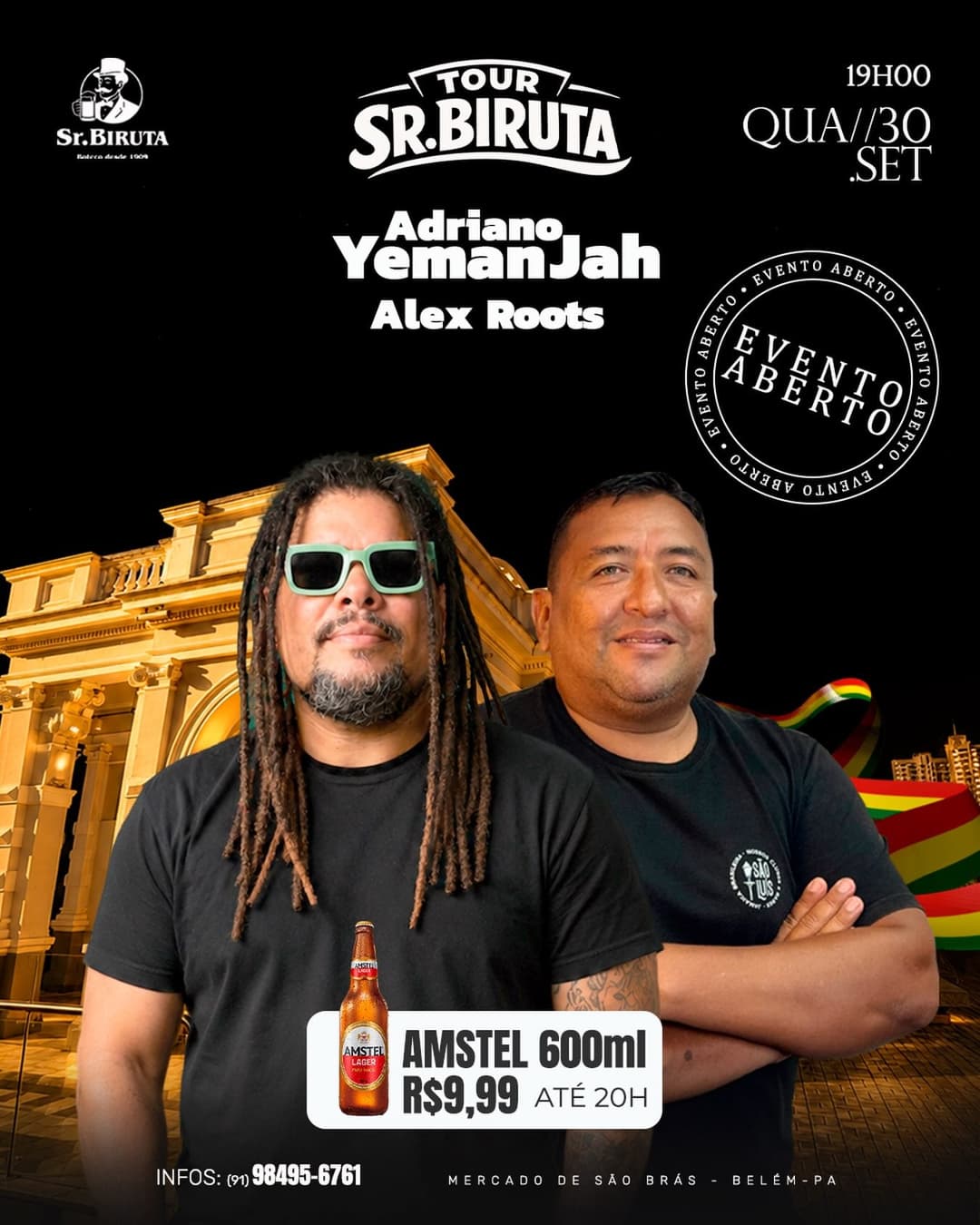 Flyer de Alex Roots e Adriano Yeman Jah