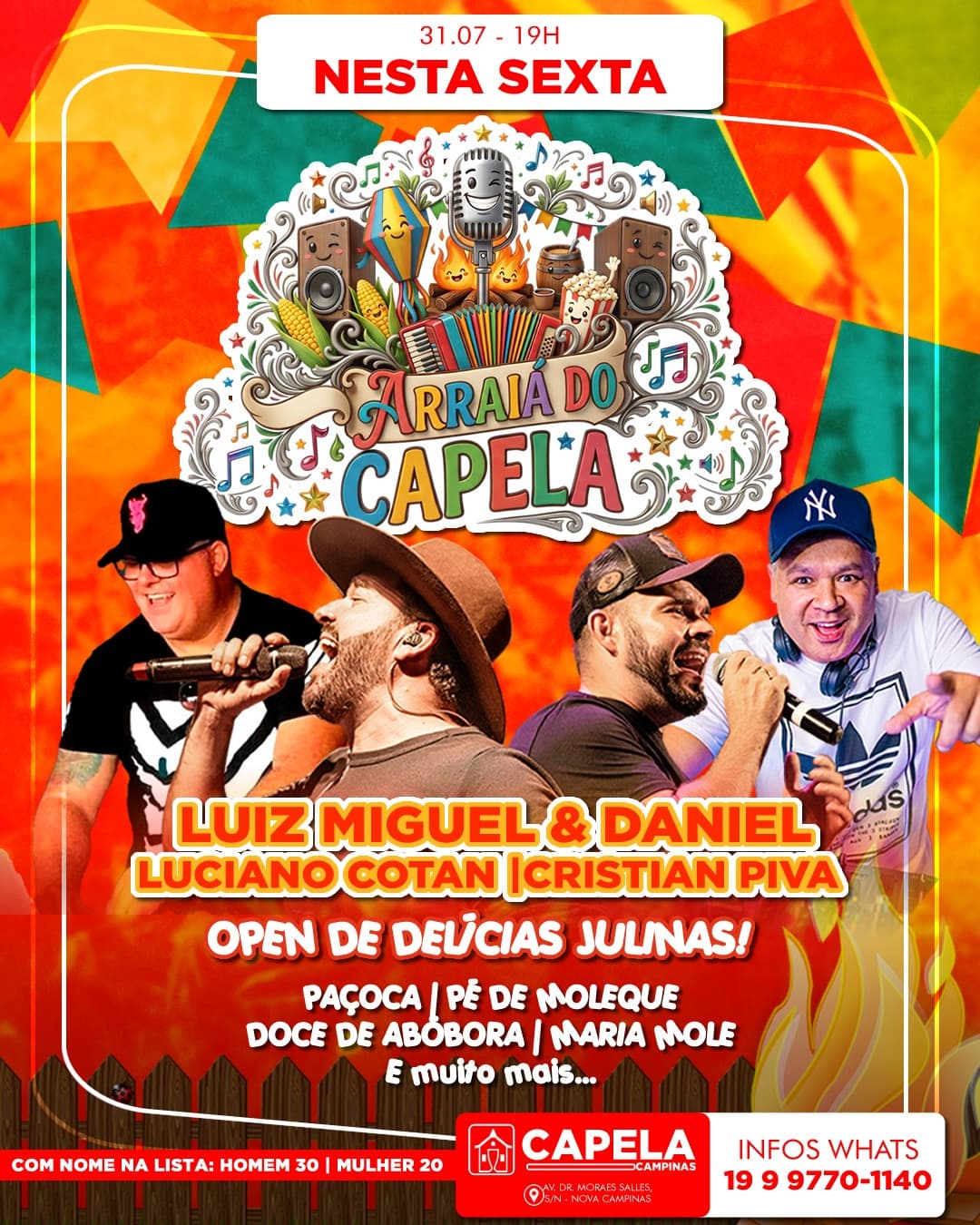 Flyer de Luiz Miguel & Daniel