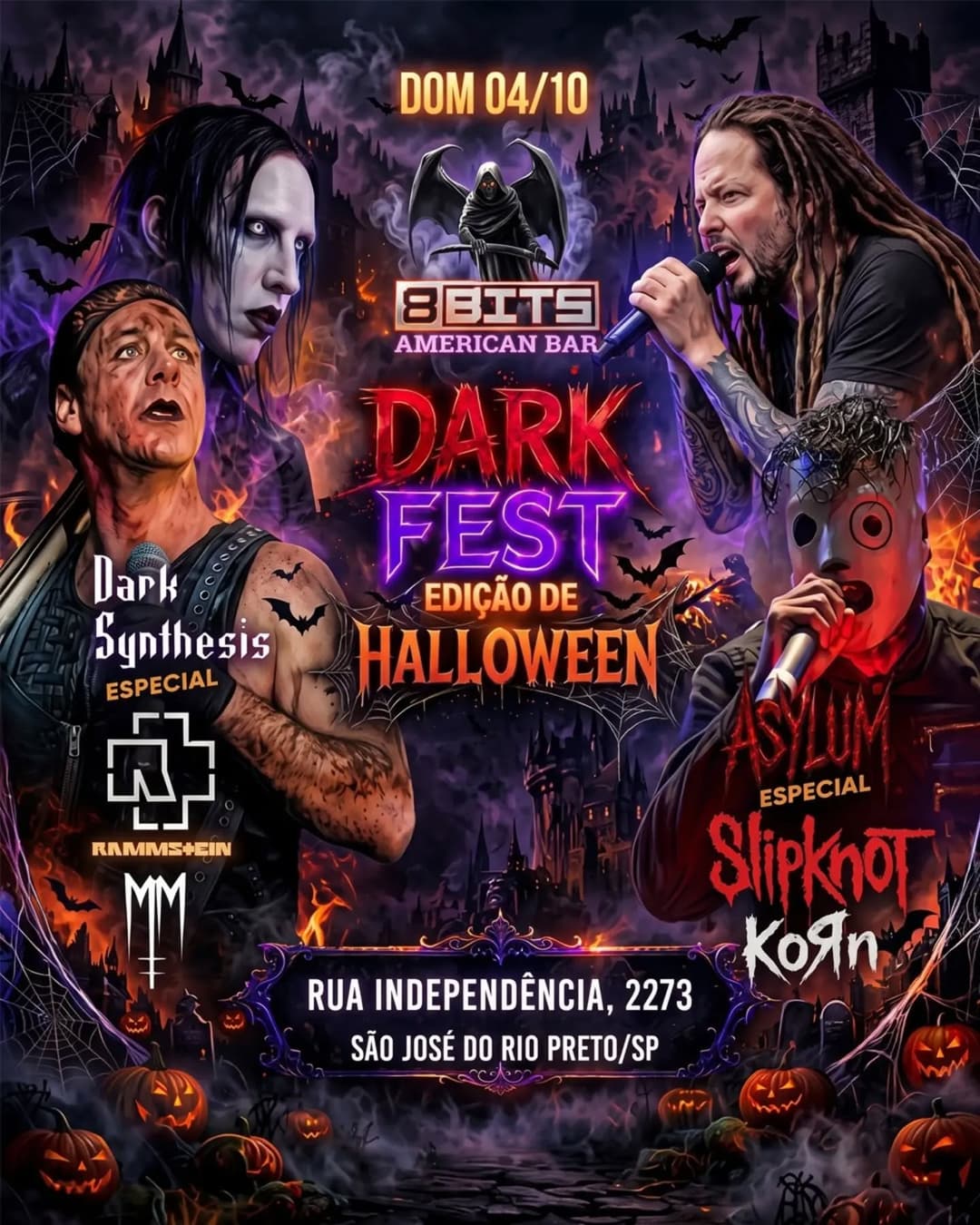 Flyer de Dark Synthesis e ASYLUM
