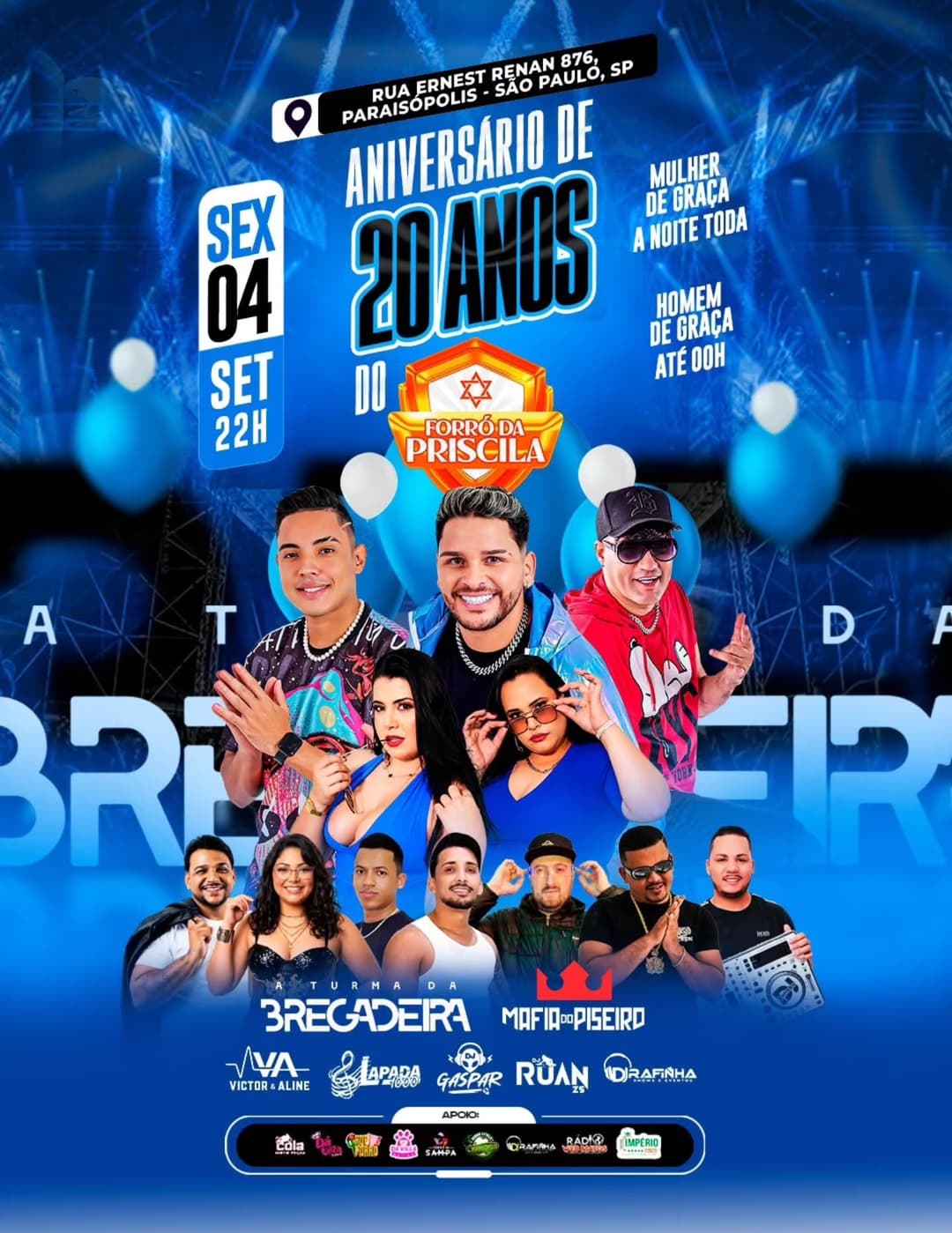 Flyer de • RAFINHA •, Victor & Aline e mais 3 artistas