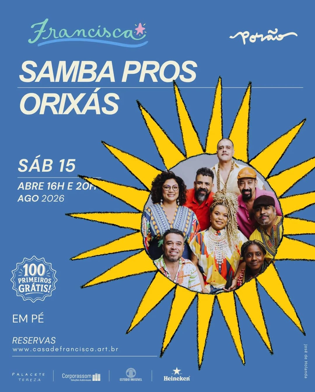 Flyer de Samba Pros Orixás