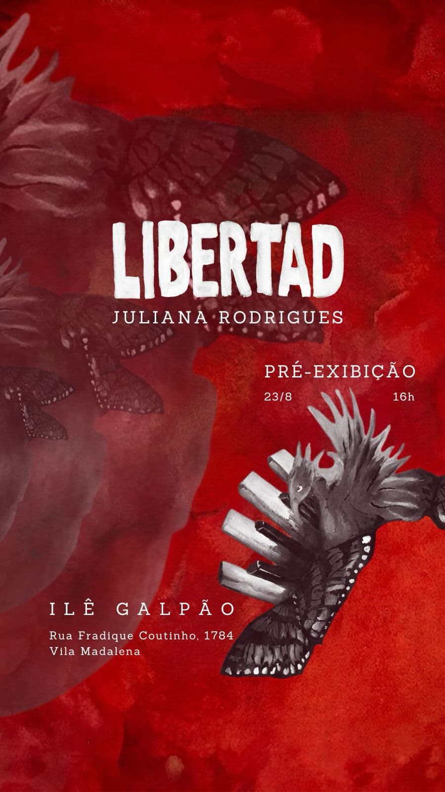 Flyer de Juliana Cardoso Rodrigues e Libertad