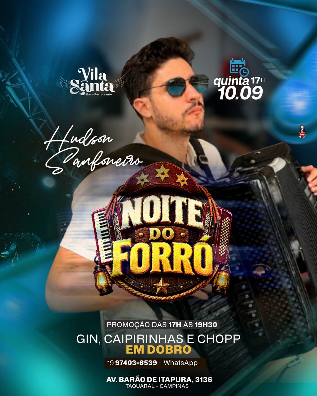 Flyer de Hudson Sanfoneiro