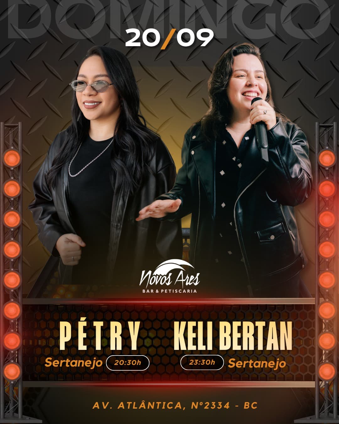 Flyer de Pétry e Keli Bertan