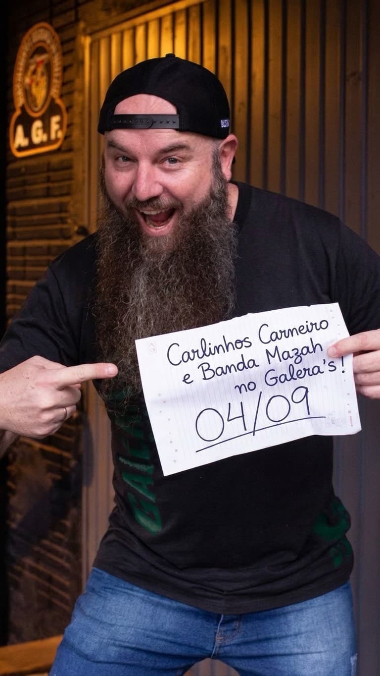 Flyer de Carlinhos Carneiro e Banda Mazah