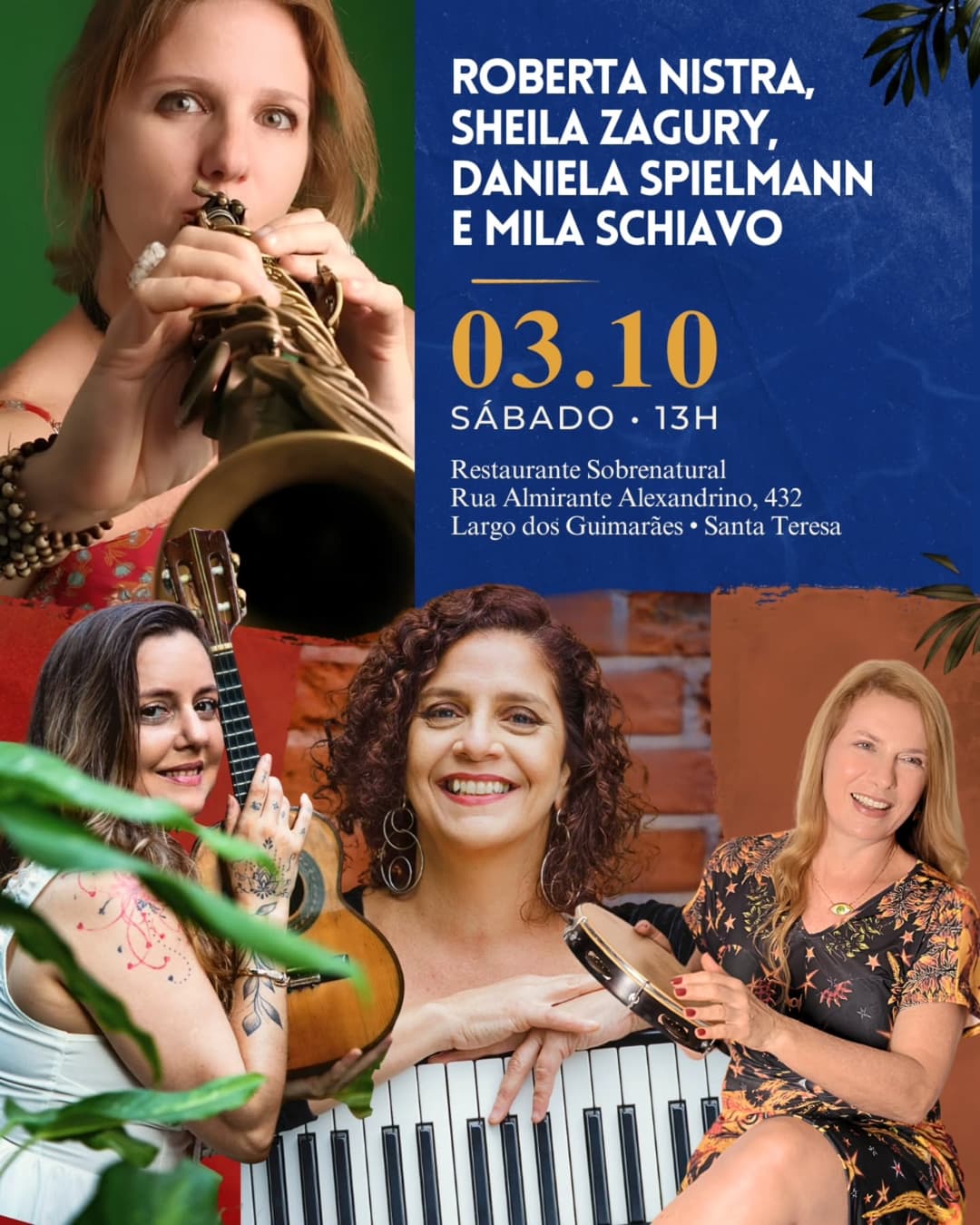 Flyer de Roberta Nisstra, Daniela Spielmann e mais 2 artistas