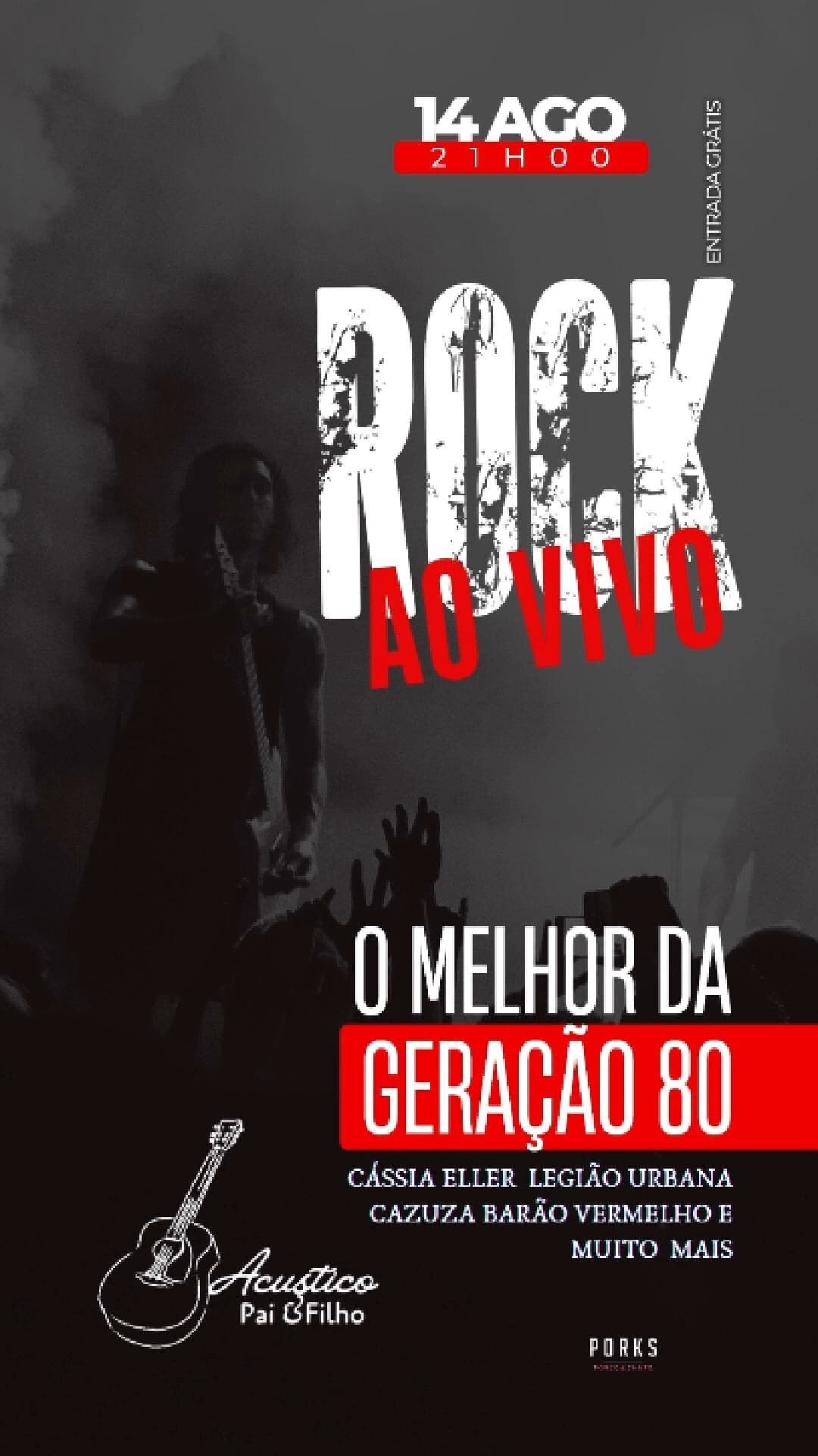 Flyer de Acústico Pai e Filho