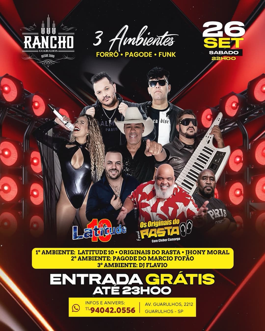 Flyer de Os Originais do Rasta, Marcio Fofão e mais 3 artistas