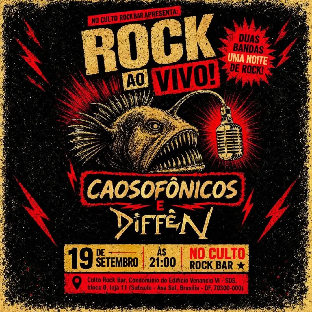 Flyer de CAOSOFÔNICOS e DIFFÊN