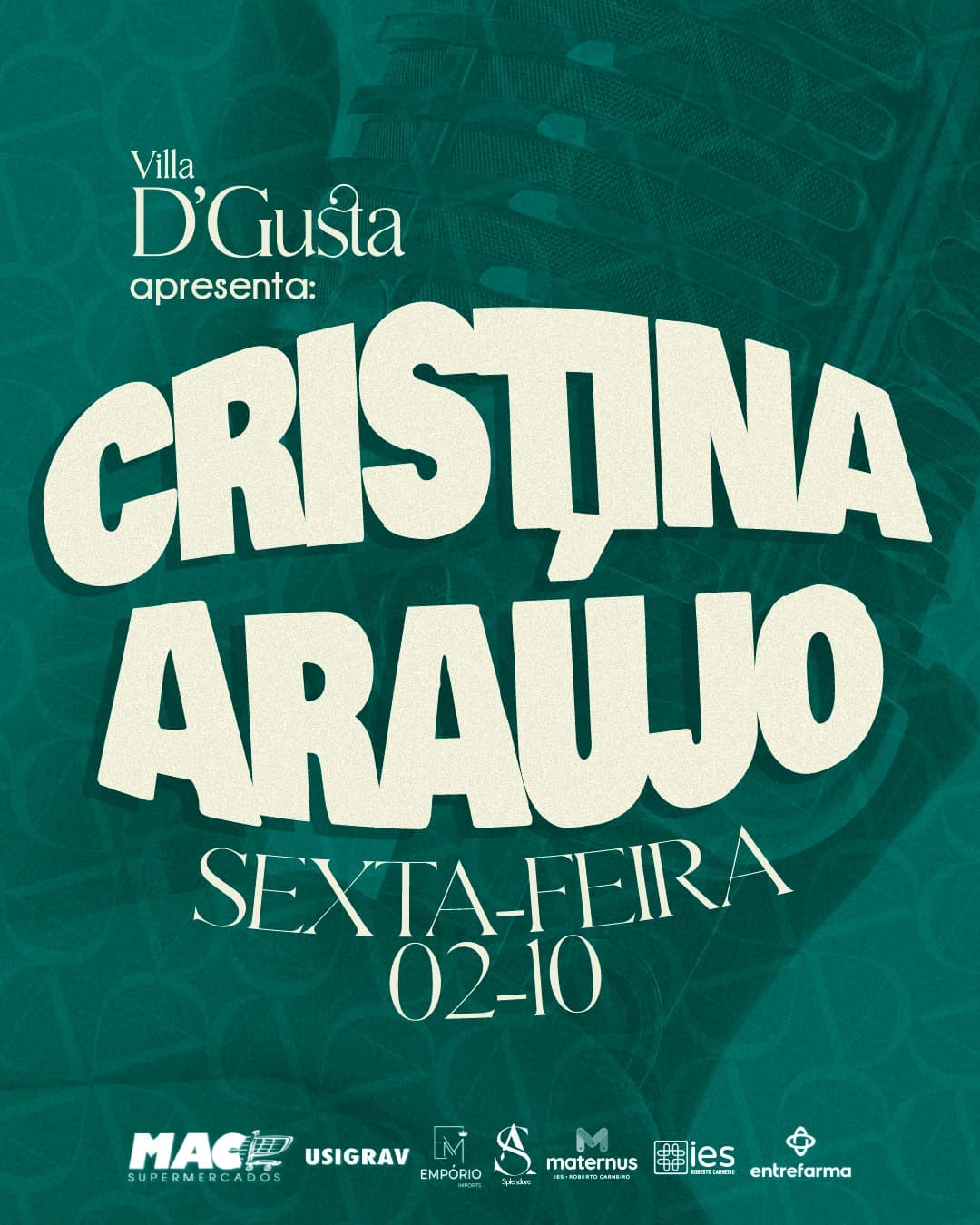 Flyer de Cristina Araujo