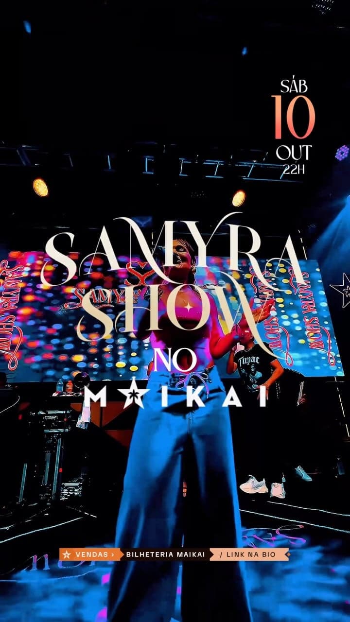 Flyer de Berg Gonzaga, djallandias e Samyra Show