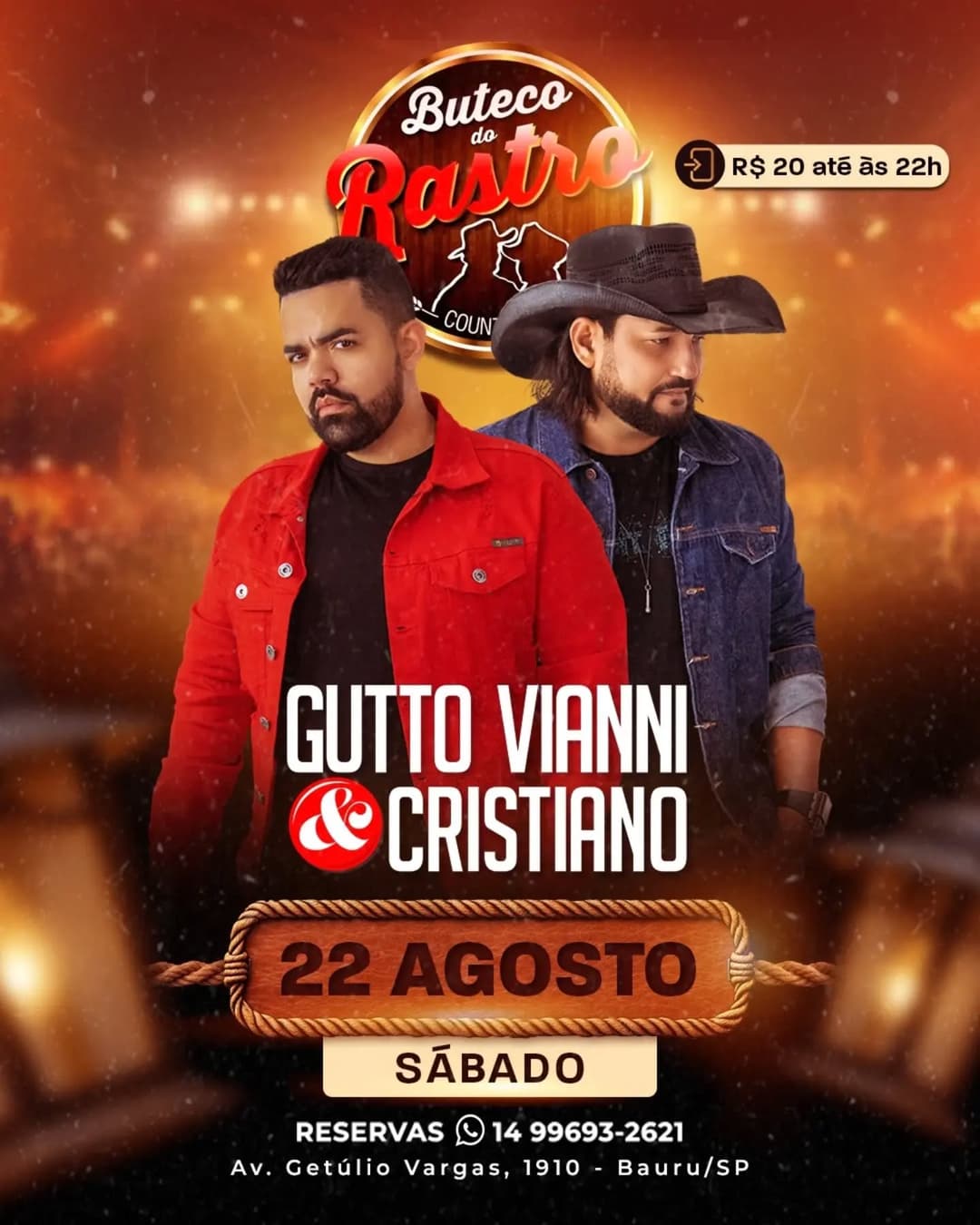 Flyer de Gutto Vianni & Cristiano