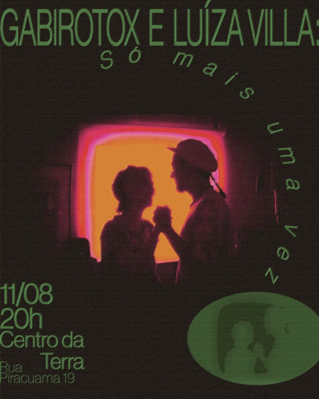 Flyer de Luíza Villa, Gabiroto, Só Mais uma Vez e Gabirote