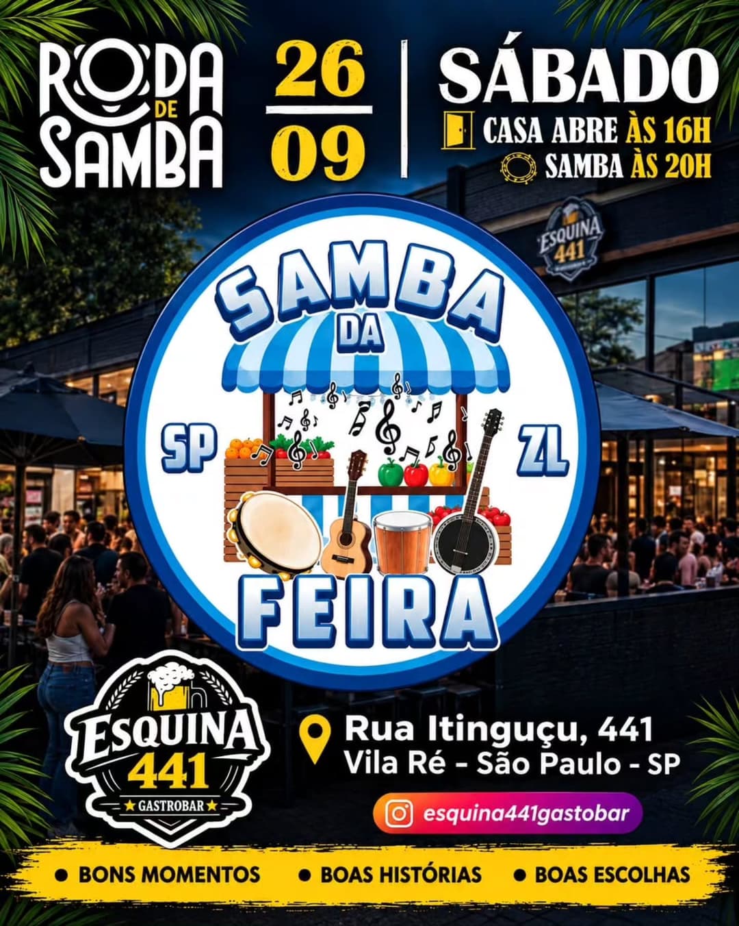 Flyer de Samba da Feira