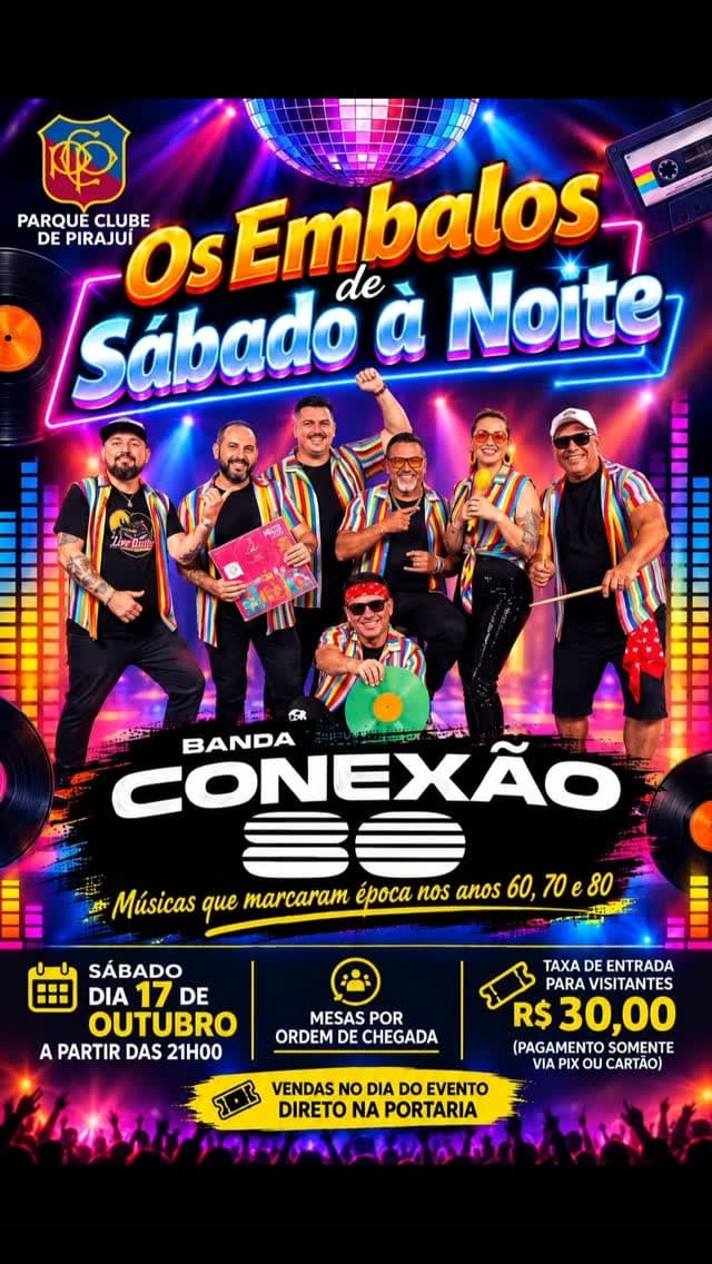 Flyer de Banda Conexão 80