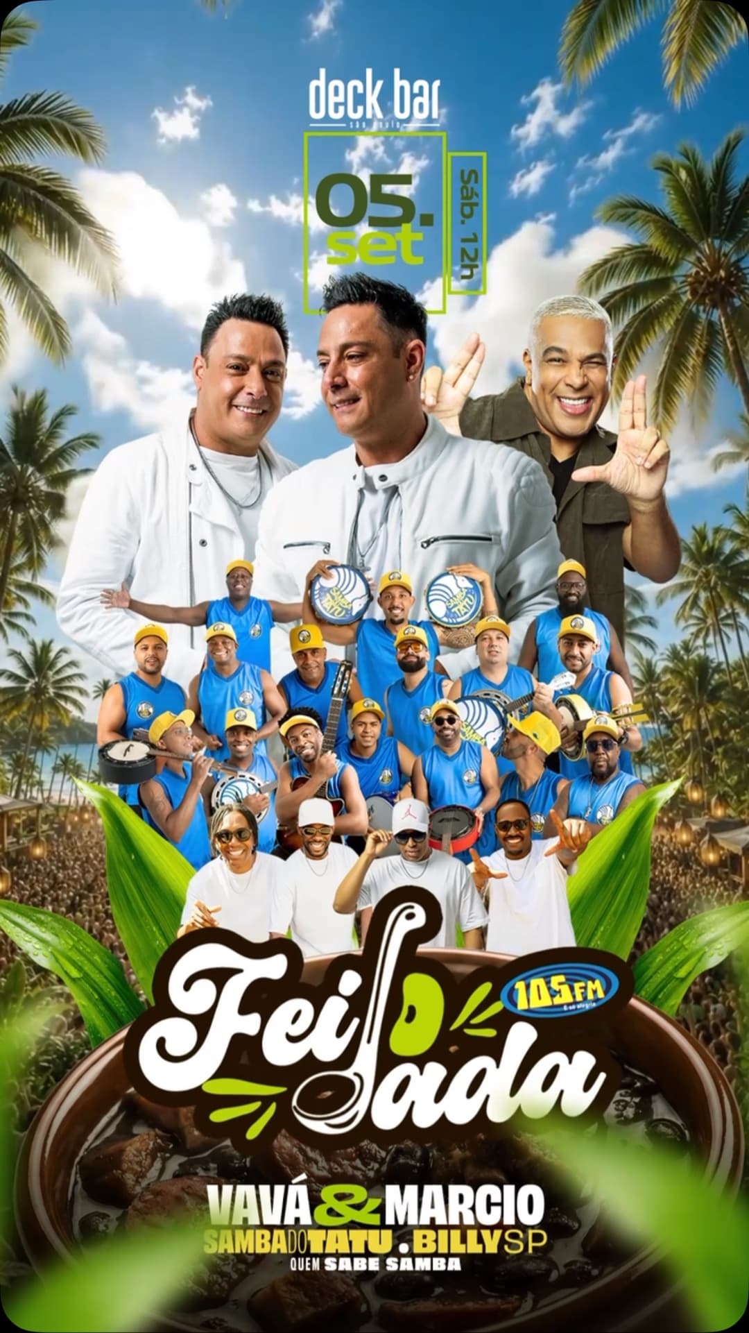 Flyer de Vavá e Márcio, Billy SP e Samba do Tatu