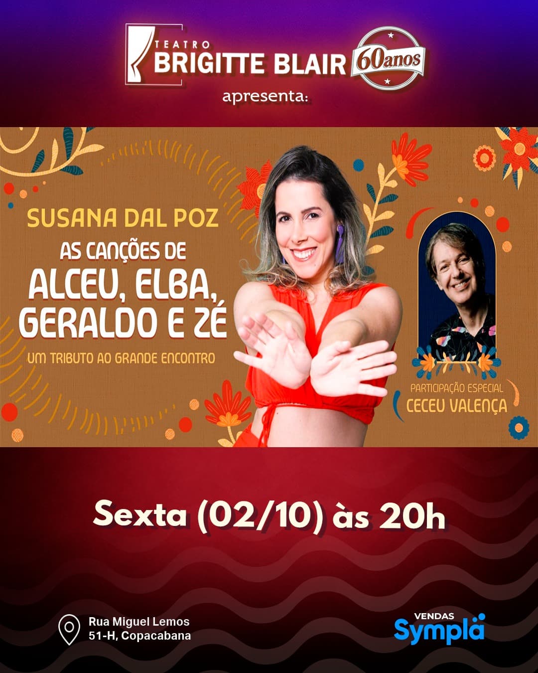 Flyer de Susana Dal Poz e Ceceu Valença